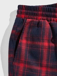 Manfinity Men Spliced Plaid Trousers - Multicolor - View 4