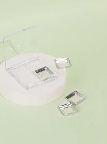 Clear Empty Eyeshadow Palette, 1pc Plastic Eyeshadow Storage Case With 4 Grids Palettes Lipstick Box Pigment Palette Tray Plastic Cosmetics Container Box DIY Makeup Powder Sample Box,Makeup,Cheap,Room Decor,Vanity,Travel,Bedroom,Makeup Accessories - Clear - View 6