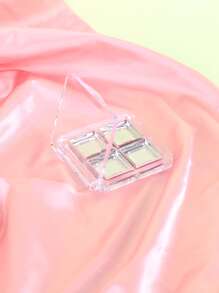 Clear Empty Eyeshadow Palette, 1pc Plastic Eyeshadow Storage Case With 4 Grids Palettes Lipstick Box Pigment Palette Tray Plastic Cosmetics Container Box DIY Makeup Powder Sample Box,Makeup,Cheap,Room Decor,Vanity,Travel,Bedroom,Makeup Accessories - Clear - View 7