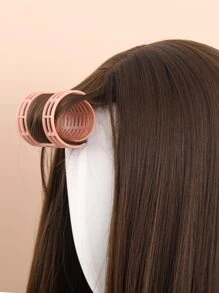 1pc Double Layer Bangs Roll Wig,Back To School,Travel Holiday Essentials,Hair Accessories For Women - Dusty Pink - View 2
