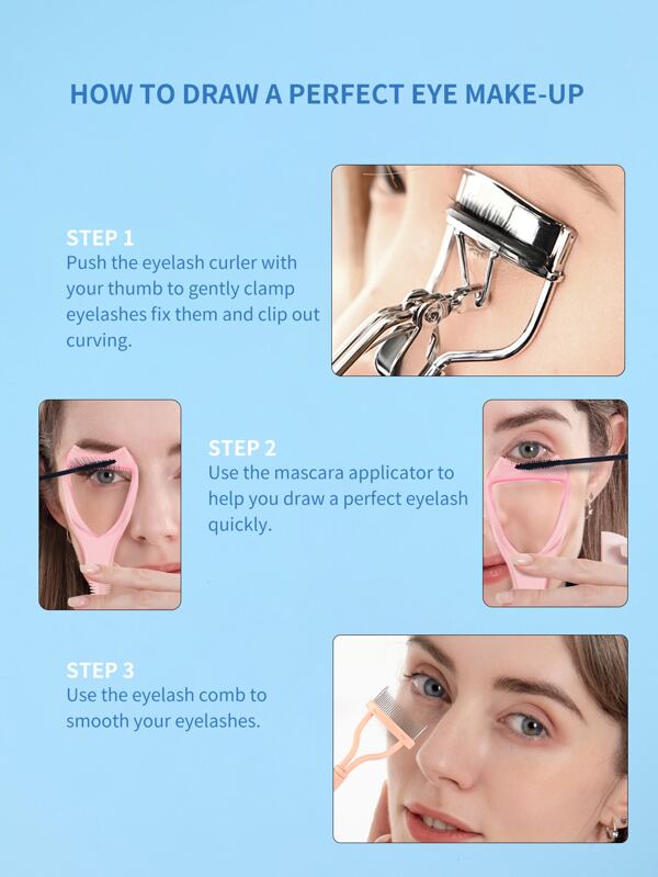 2pcs Of Eyelash Products Mascara Baffle & Foldable Stainless Steel