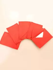 5pcs Christmas Letter Graphic Envelope Decoration - Red - View 2