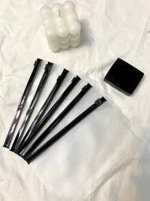 12入組素色標簽分隔頁 - 黑色 - 查看 2