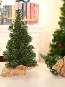 1入組人造植物熱帶綠色聖誕樹，裝飾有 5入組柔軟紅色鈴鐺、多色蝴蝶結、1入組五角星鈴鐺 - 彩色 - 查看 5