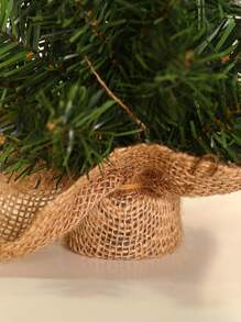 1入組人造植物熱帶綠色聖誕樹，裝飾有 5入組柔軟紅色鈴鐺、多色蝴蝶結、1入組五角星鈴鐺 - 彩色 - 查看 6