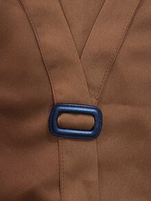 ROMWE MEN Hombres Pantalones cargo de cintura con cordón con bolsillo con solapa - Marrón - Ver 4