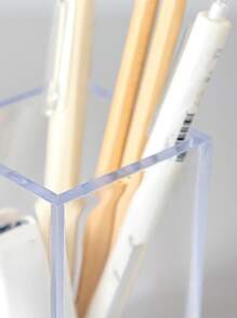 1pc Clear Pen Holder - Clear - View 4