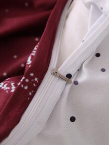 Set colcha sin relleno con patrón de estrella y luna - Burdeos - Ver 4