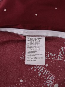 Set colcha sin relleno con patrón de estrella y luna - Burdeos - Ver 7