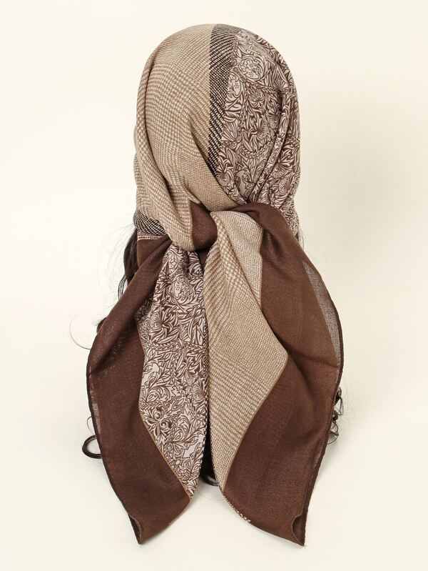 قطعة واحدة وشاح مربع مطبوع بتصميم بسيط مقاس 110 سم، وشاح ربيعي جديد للنساء، إكسسوار متعدد الاستخدامات لإبراز الخصر والحقيبة والشعر والرقبة، عصابة شعر، شريطة رأس مثالية لتزيين المظهررمضان