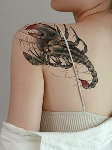 1 tờ giấy dán hình xăm bọ cạp in - Nhiều màu - Xem 3