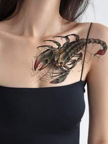 1 tờ giấy dán hình xăm bọ cạp in - Nhiều màu - Xem 4