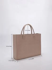 女式手提包大容量單肩包時尚設計師托特包水桶手提包和錢包書包適合畢業生、青少年女孩、新生、大二、初中和高中學生、大學和高中，非常適合戶外、旅行和返校 - 卡其色 - 查看 8