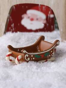 1pc Resin Snowman, Santa Claus, Sleigh Home Decor Ornament, Best Holiday Gift Birthday Christmas Decorations Room Decor Christmas - Multicolor - View 6
