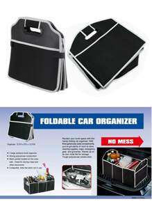 1pc Multifunction Foldable Car Trunk Storage Box - Multicolor - View 7