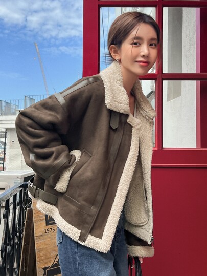 [ JEANS] Teddy Essential Fur Jacket ☆送料込☆ Bundle Up Zip Front Teddy Jacket | Windsor