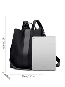 Lightweight,Business Casual Waterproof,Lightweight,Portable,Anti Theft Minimalist Anti-Theft Backpack For Teen Girls Women College Students,Rookies & White-Collar Workers Perfect For Office,College,Work ,Business,Commute,Outdoors, Travel, OutingsSchool Bag,Back To School,Large Capacity,Portable,Luggage Strap Design, Suitable For Teen Girls Women College Students,White-Collar Workers,Rookies & White-Collar Workers, Perfect For Back To School,First Day Of School,College,Work , Business, Commute,Shopping,Holiday