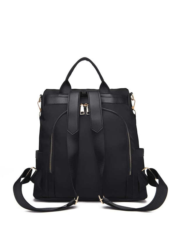 Minimalist Zipper Antitheft Backpack SHEIN UK