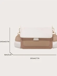 Túi vuông nhỏ thời trang, túi đeo vai màu tối giản thời trang có dây đeo xích, túi đeo chéo đa năng phù hợp cho các bạn gái trẻ, phù hợp để mua sắm, hẹn hò, sự kiện trang trọng, trang phục hàng ngày, đi làm - Nhiều màu - Xem 8