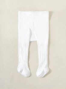 Baby Solid Tights - White - View 2