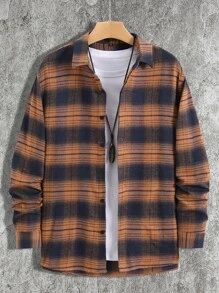 Manfinity Homme Men Plaid Print Shirt Without Tee - Multicolor - View 1