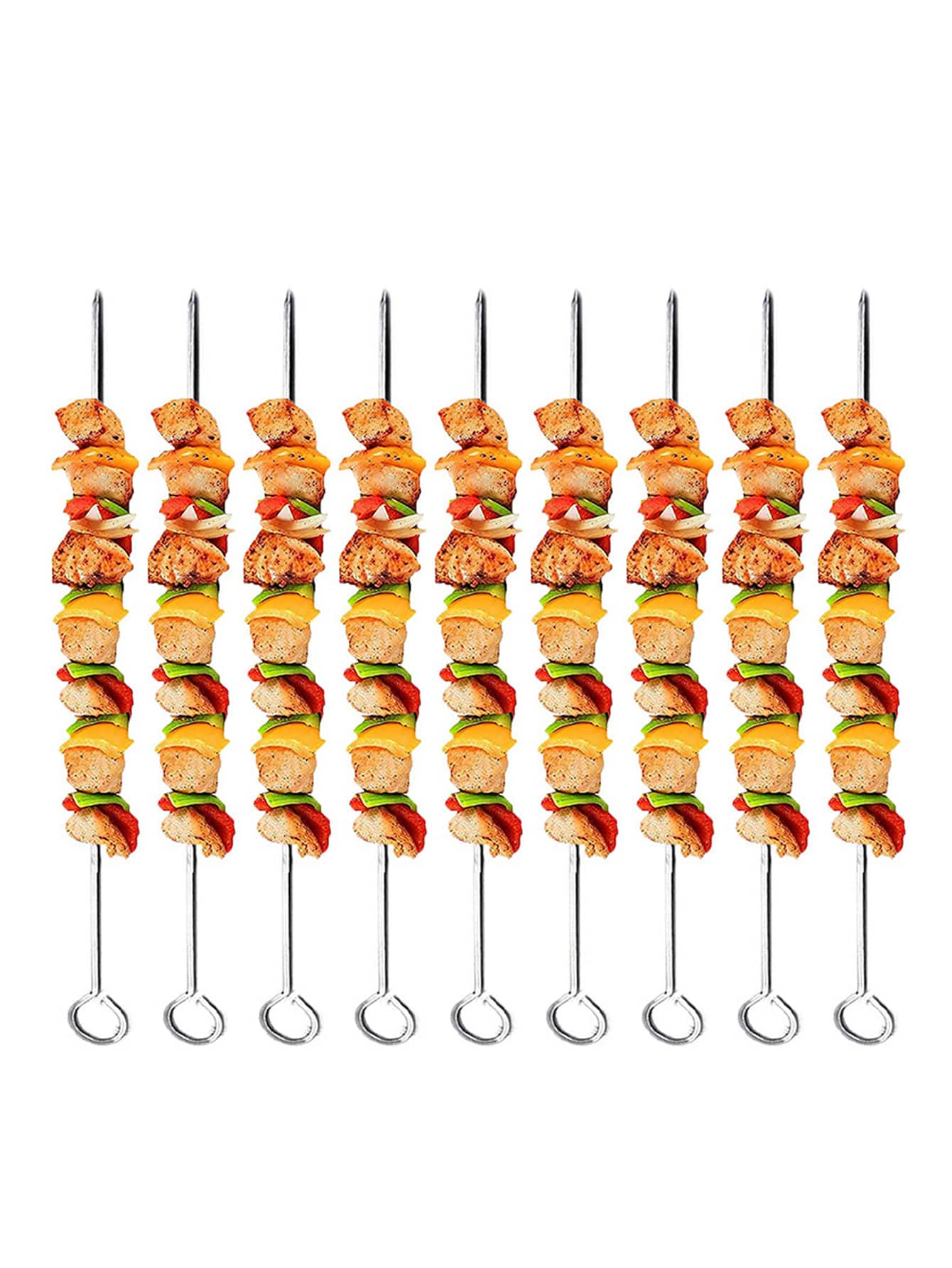 2入組不銹鋼燒烤架 - 銀色 - 查看 1