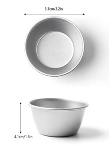 Chảo bánh 4 inch, Chảo tròn bằng nhôm anodized cho bánh phô mai, pizza, bánh quiche, chống rò rỉ, dễ dàng tháo lắp - Bạc - Xem 2