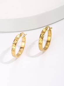 Hoa tai vòng tối giản - Vàng - Xem 5