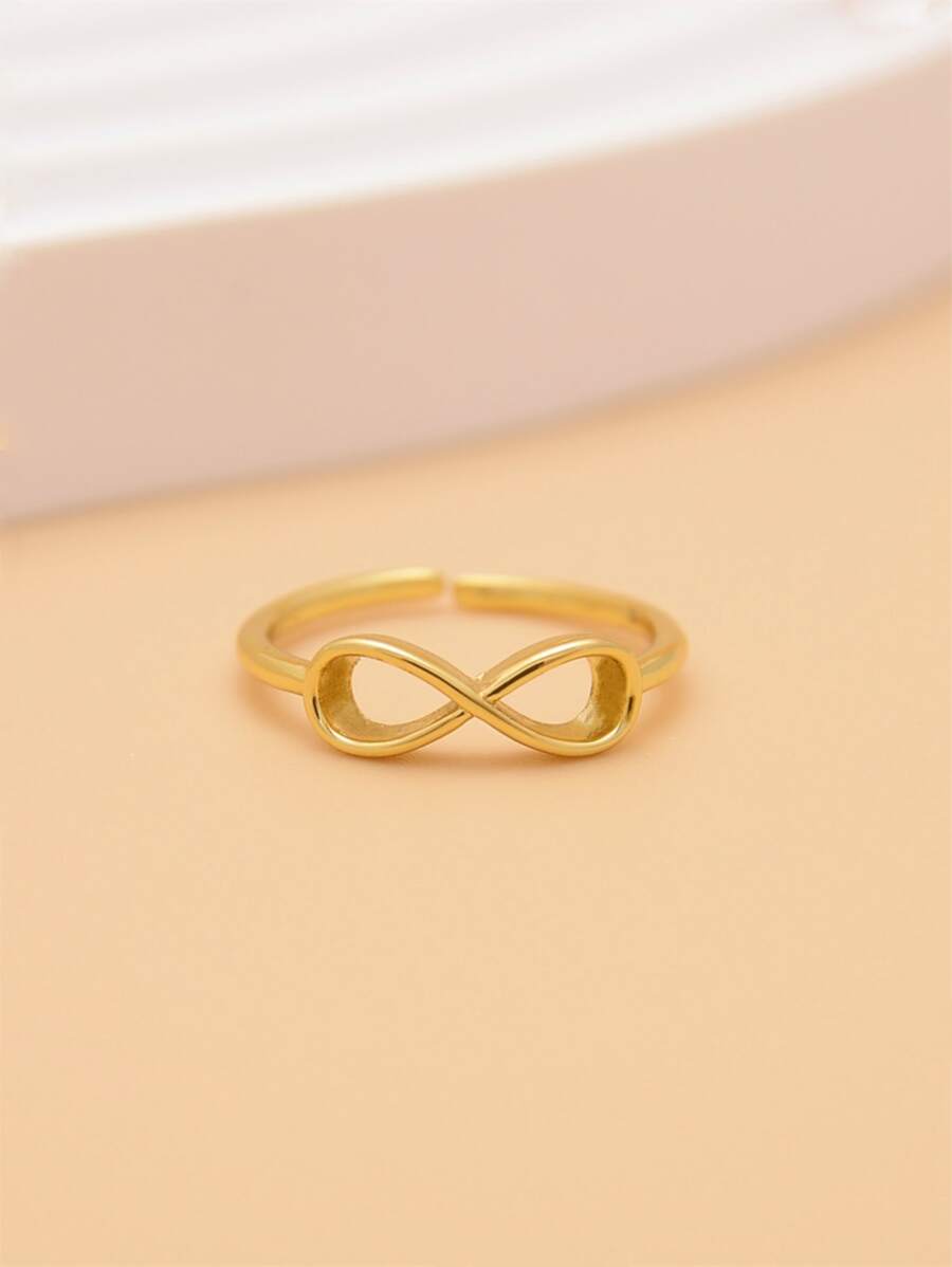 Anillo abierto infinito símbolo - Amarillo Oro - Ver 1