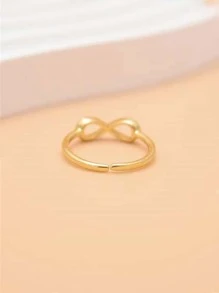 Anillo abierto infinito símbolo - Amarillo Oro - Ver 2