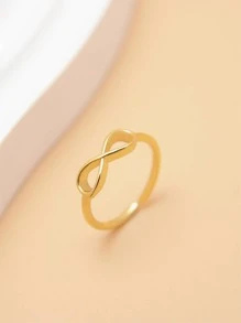 Anillo abierto infinito símbolo - Amarillo Oro - Ver 3