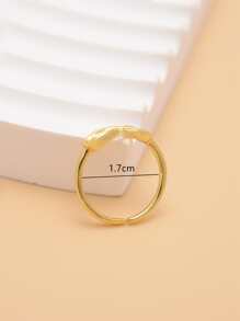 Anillo abierto infinito símbolo - Amarillo Oro - Ver 4