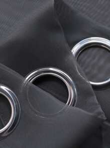 1pc Solid Outdoor Curtain - Dark Grey - View 3