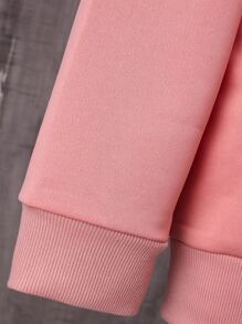 Manfinity Homme 男士字母圖案拉鏈連帽衫 - 粉色 - 查看 3