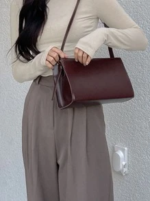 DAZY 纯色高领T恤，秋季长袖女式上衣 - 杏色 - 查看 4