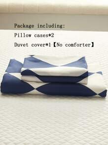 Set colcha sin relleno con patrón de cuadros - Multicolor - Ver 4