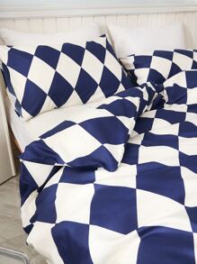 Set colcha sin relleno con patrón de cuadros - Multicolor - Ver 6