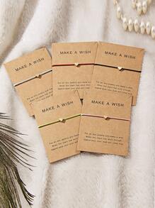 SHEIN X Lucía Bellido 5 chiếc vòng tay trang trí trái tim - Nhiều màu - Xem 1