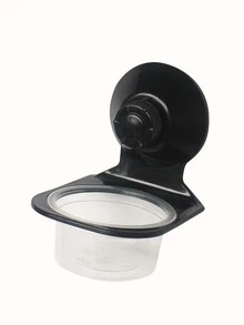 1pc Suction Cup Reptile Feeding Bowl - Black - View 3
