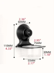 1pc Suction Cup Reptile Feeding Bowl - Black - View 2