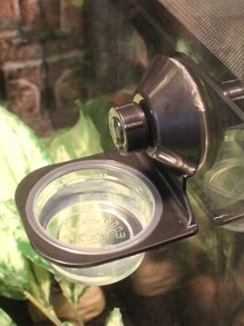 1pc Suction Cup Reptile Feeding Bowl - Black - View 6