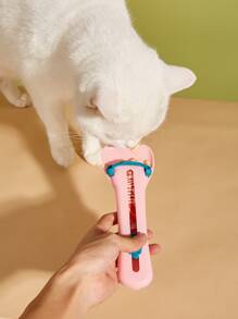 1入组隨機顏色貓和狗用貓條擠壓勺貓零食勺餵食器隨機顏色 - 彩色 - 查看 2