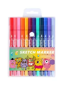 12入組雙頭混色馬克筆 - 彩色 - 查看 1