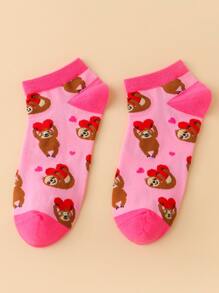 樹懶圖案短襪 - 彩色 - 查看 1