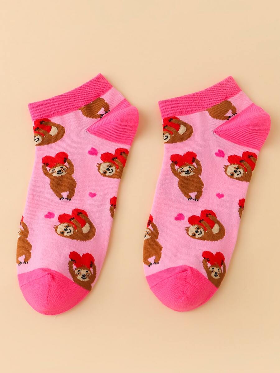 樹懶圖案短襪 - 彩色 - 查看 1