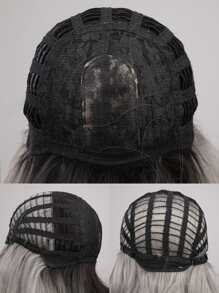 Haircube 28 Inch Đen Xám Ombre Nổ Dài Xoăn Đẹp Duyên Dáng Mê Hoặc Tổng Hợp Thời Trang Bộ Tóc Giả Dành Cho Nữ - Nhiều màu - Xem 5