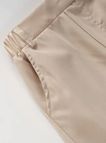 SHEIN 青少年男孩馬繡斜口口袋錐形褲