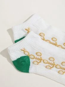 Plant Pattern Ankle Socks