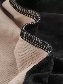 SHEIN MOD Flounce Sleeve Lace Top - Black - View 5