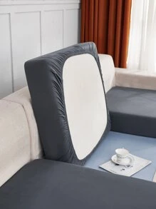 1pc Đệm ghế sofa co giãn đồng bằng - Màu xám đen - Xem 3